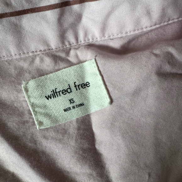 Wilfred Pink‎ Striped Button Down Shirt Size XS - Picture 5 of 6